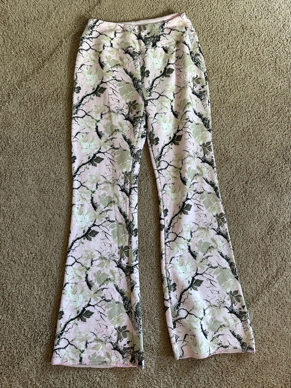 PLAYBOY Pink Camo Flared Sweatpants.